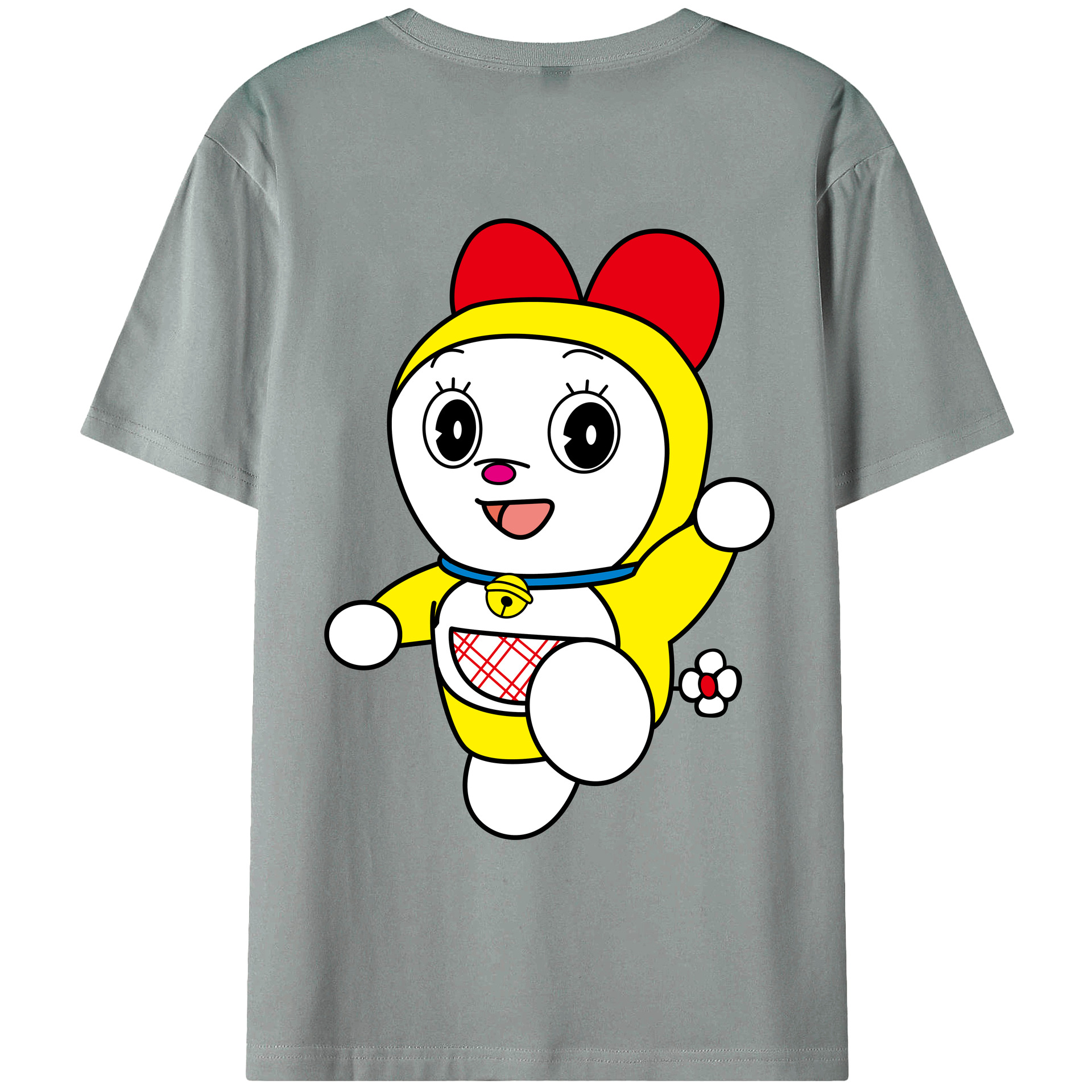 （画像用） ドラえもん ドラミ Doraemon Dorami 綿100％ メンズ半袖Tシャツ（バックプリント） 通気性